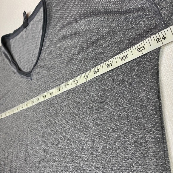Prana Robyn V-Neck Relaxed Gray Long Sleeve Top - Picture 7 of 12